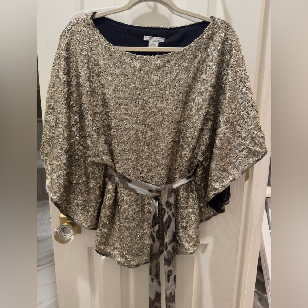 Beautiful Alberto Malaki dressy holiday top.